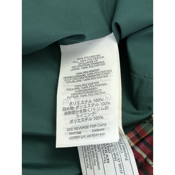 J CREW Blazer Women's 2 Quilted Lady Stewart Jacket Tartan Plaid Red Green Black - Picture 6 of 6
